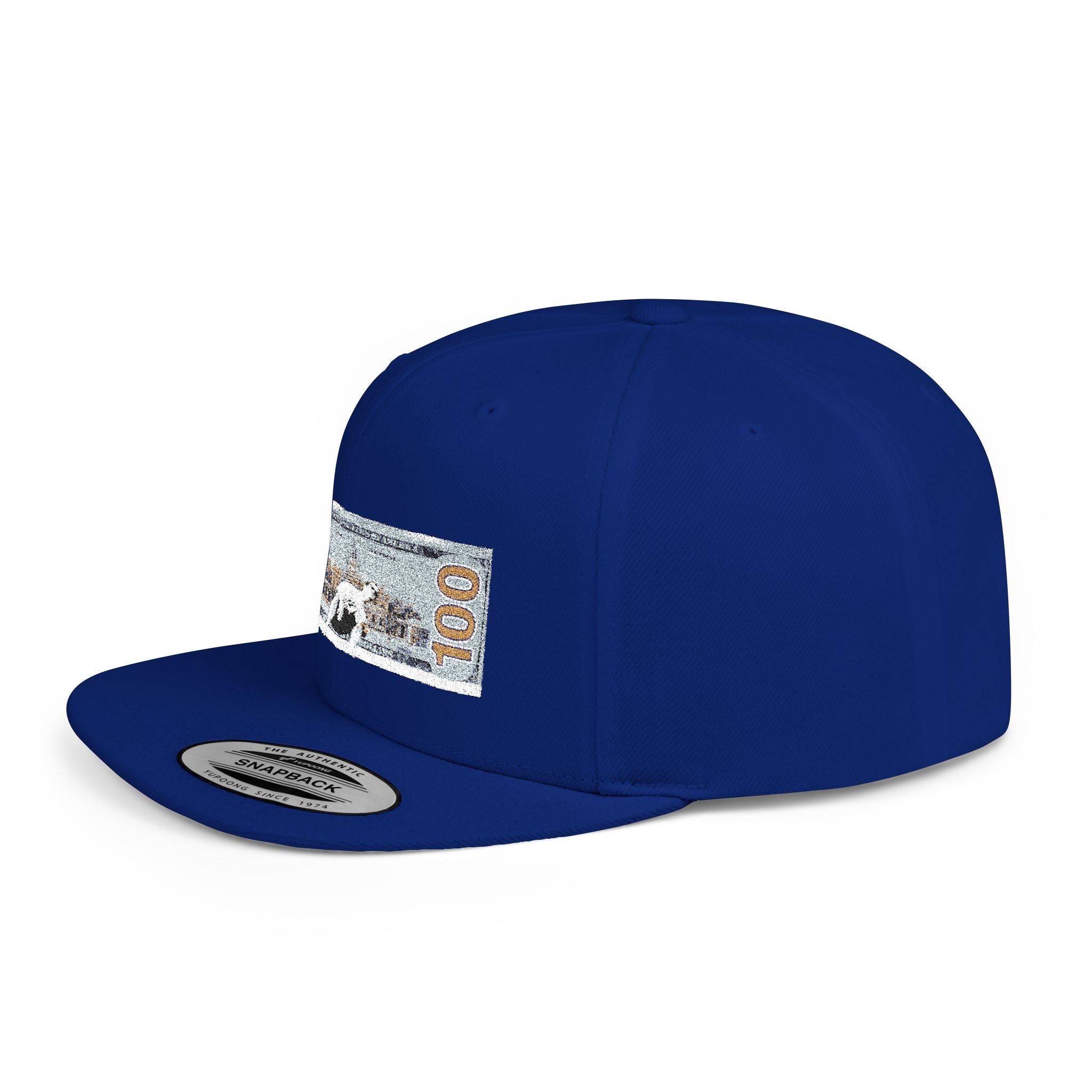 Money Gram Flat Bill Snapback Hat – Sequin 100 Bill Streetwear Cap