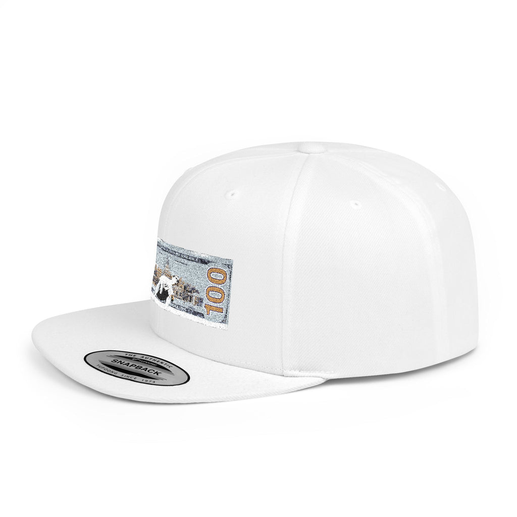 Money Gram Flat Bill Snapback Hat – Sequin 100 Bill Streetwear Cap
