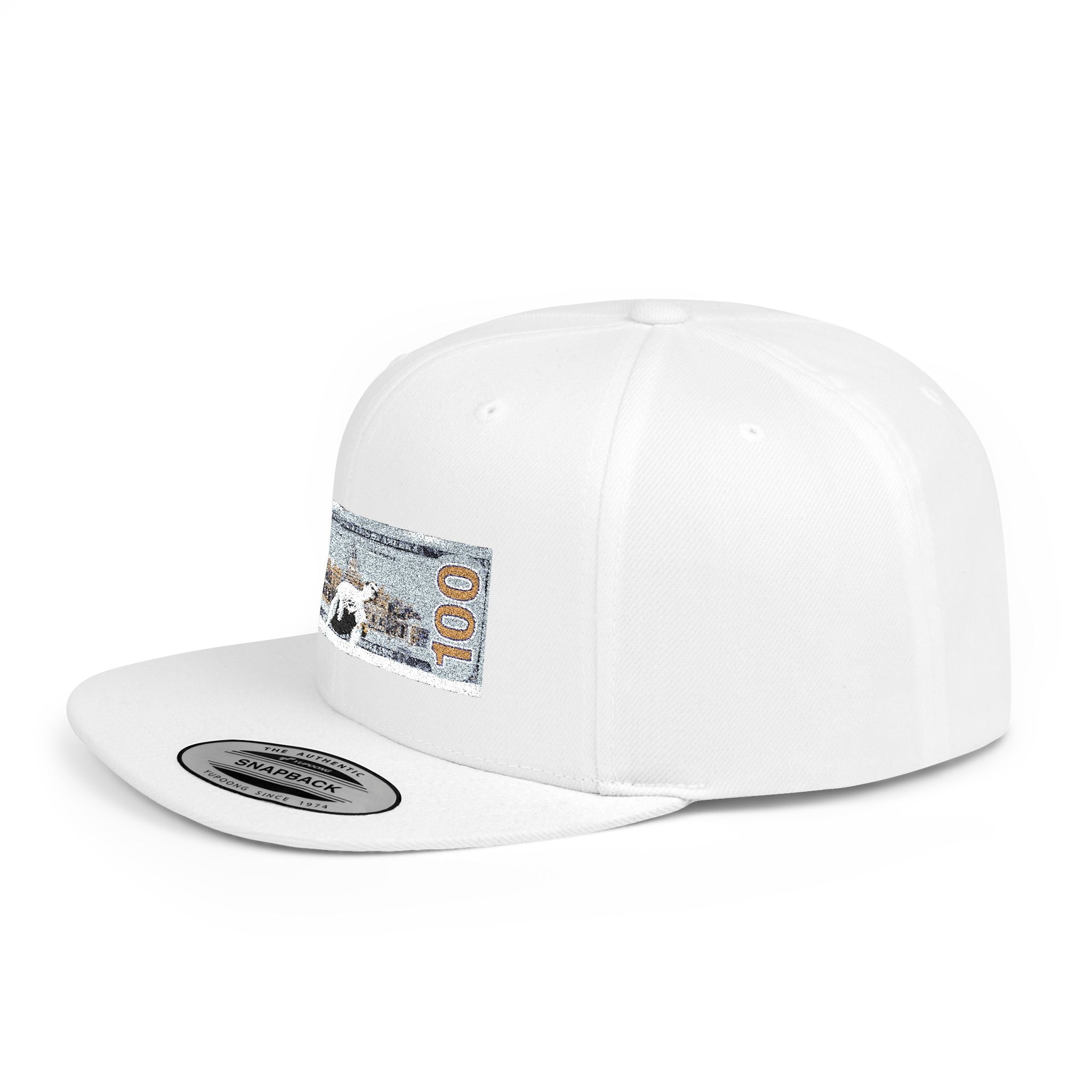 Money Gram Flat Bill Snapback Hat – Sequin 100 Bill Streetwear Cap
