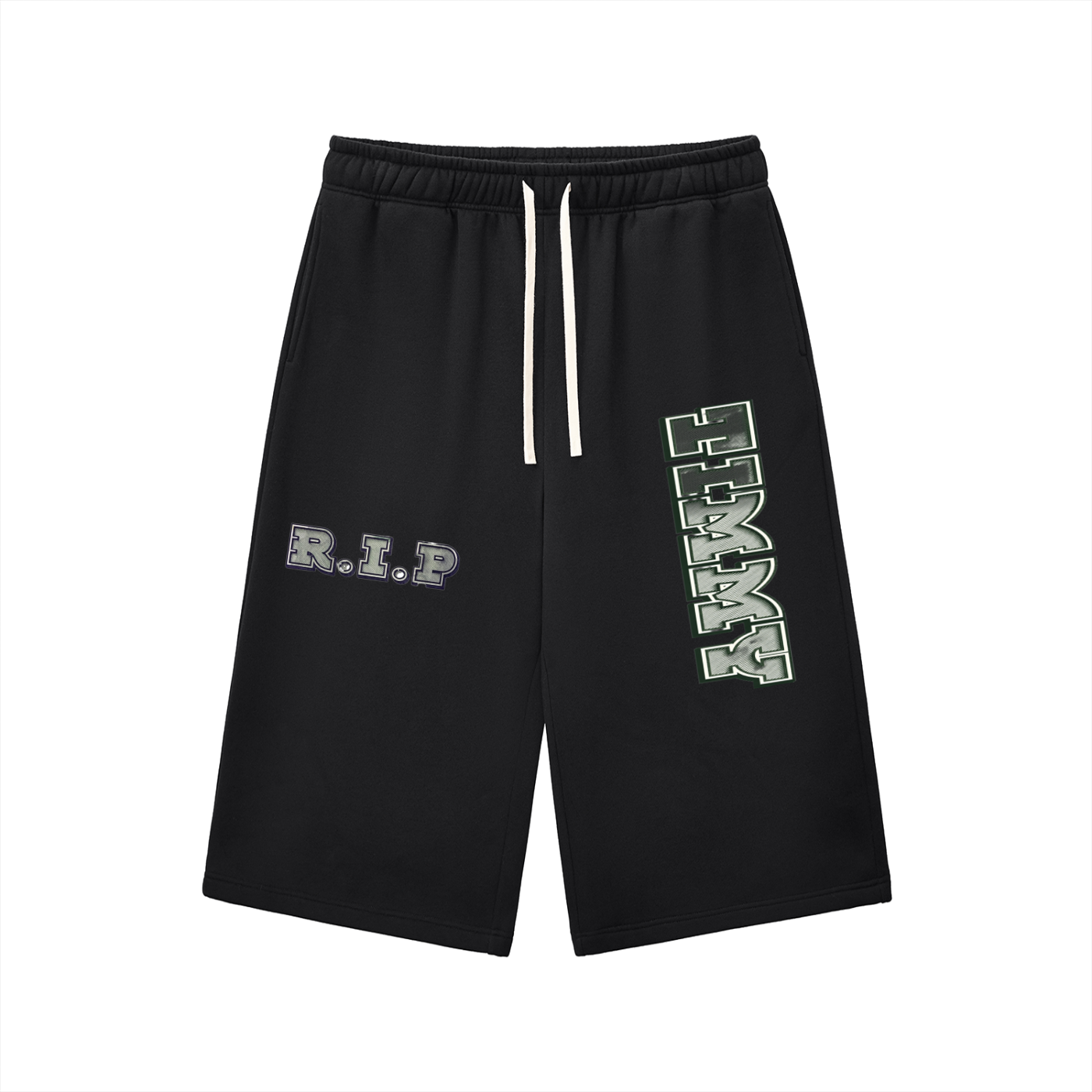 Relaxed Drawstring Three-quarter Sweatpants